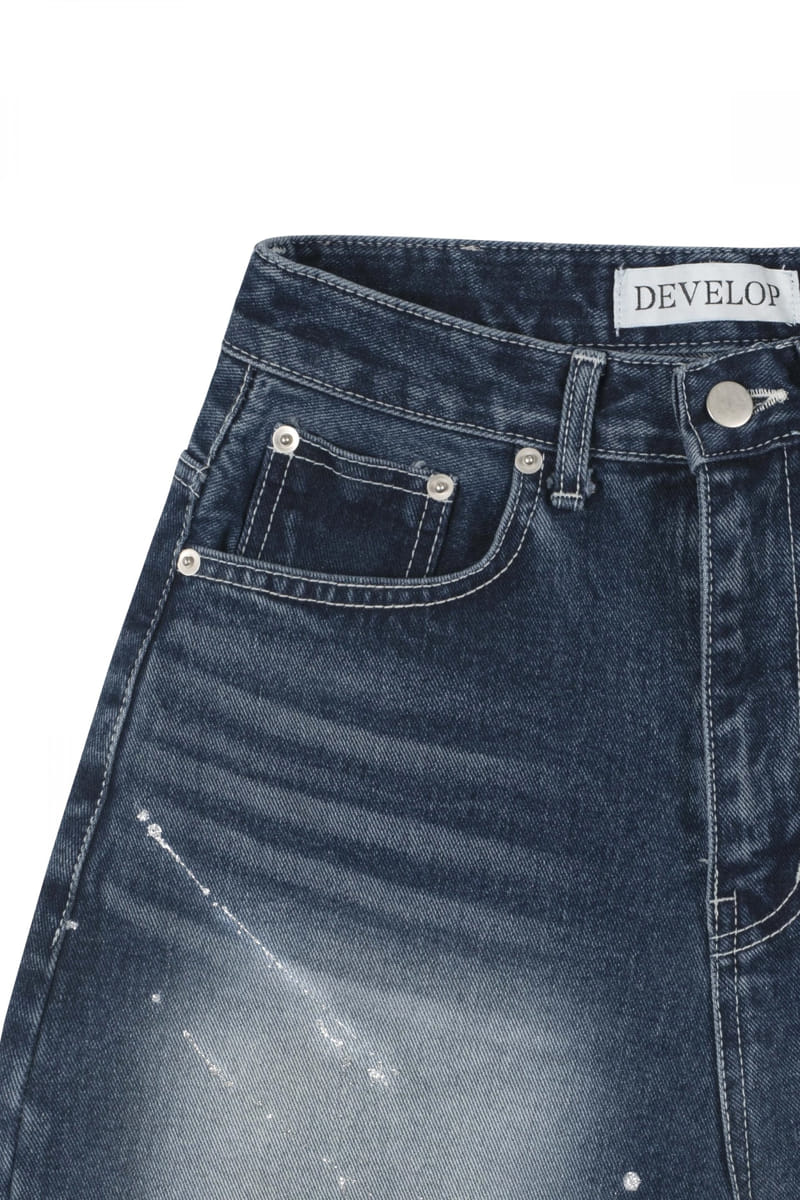 Develop - Korean Women Fashion - #thatsdarling - 1175 Silver Pearl Wide Denim Pants - 3