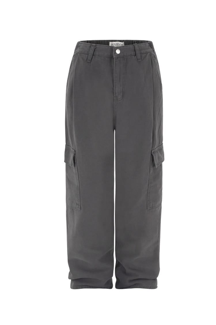 Develop - Korean Women Fashion - #vintagekidsstyle - 1171 Cargo Banding C Washing Wide Pants