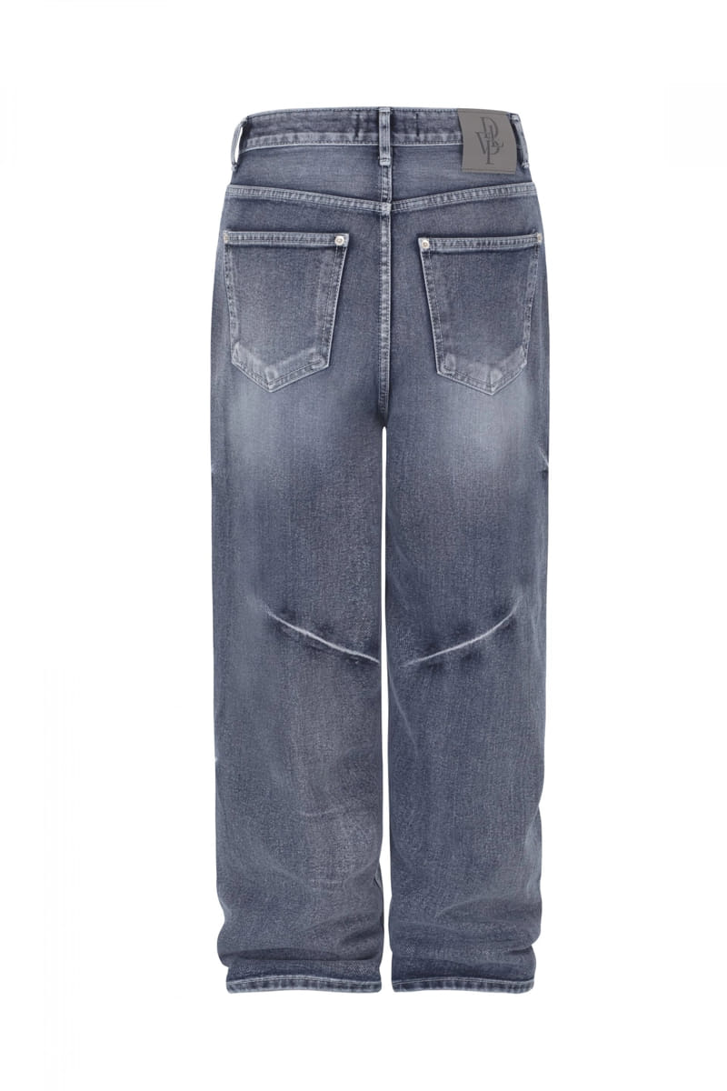 Develop - Korean Women Fashion - #womensfashion - 1157 Wide Brush Point Denim Pants - 3