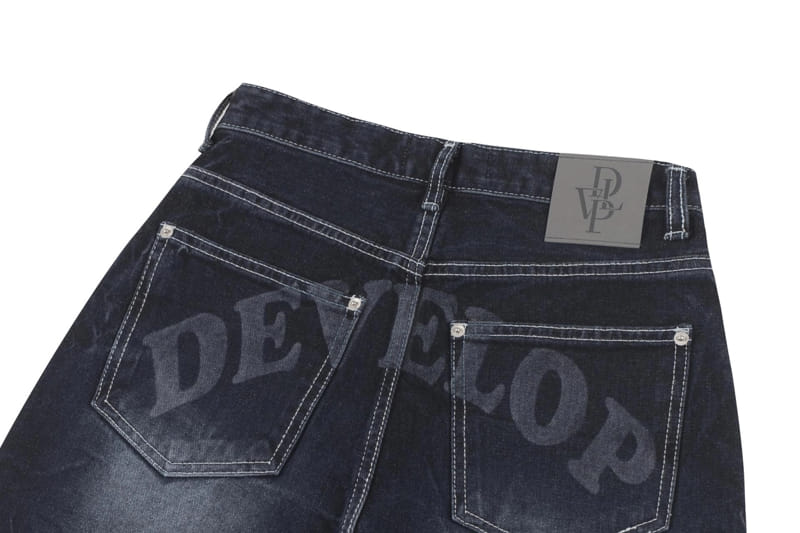 Develop - Korean Women Fashion - #womensfashion - 1159 Edge Wide Fit Denim Pants - 3