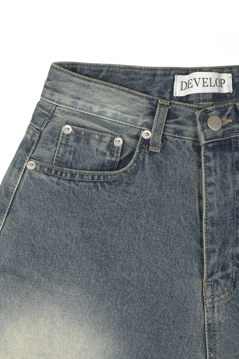 Develop - Korean Women Fashion - #womensfashion - 1166 D Low Wide Denim Pants - 3