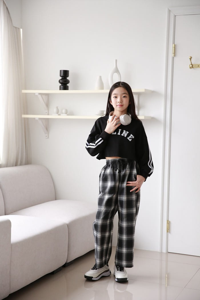 Donggrami - Korean Children Fashion - #Kfashion4kids - Check Wide Pants - 11
