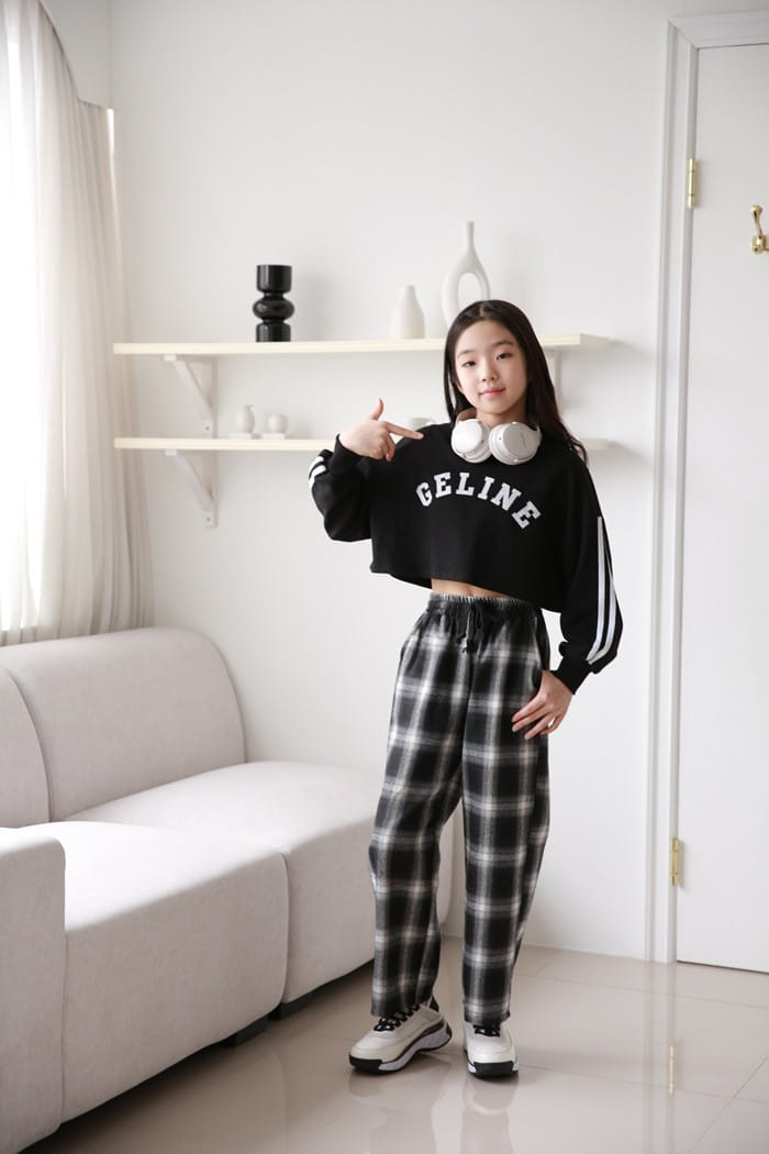 Donggrami - Korean Children Fashion - #kidsshorts - Check Wide Pants - 8