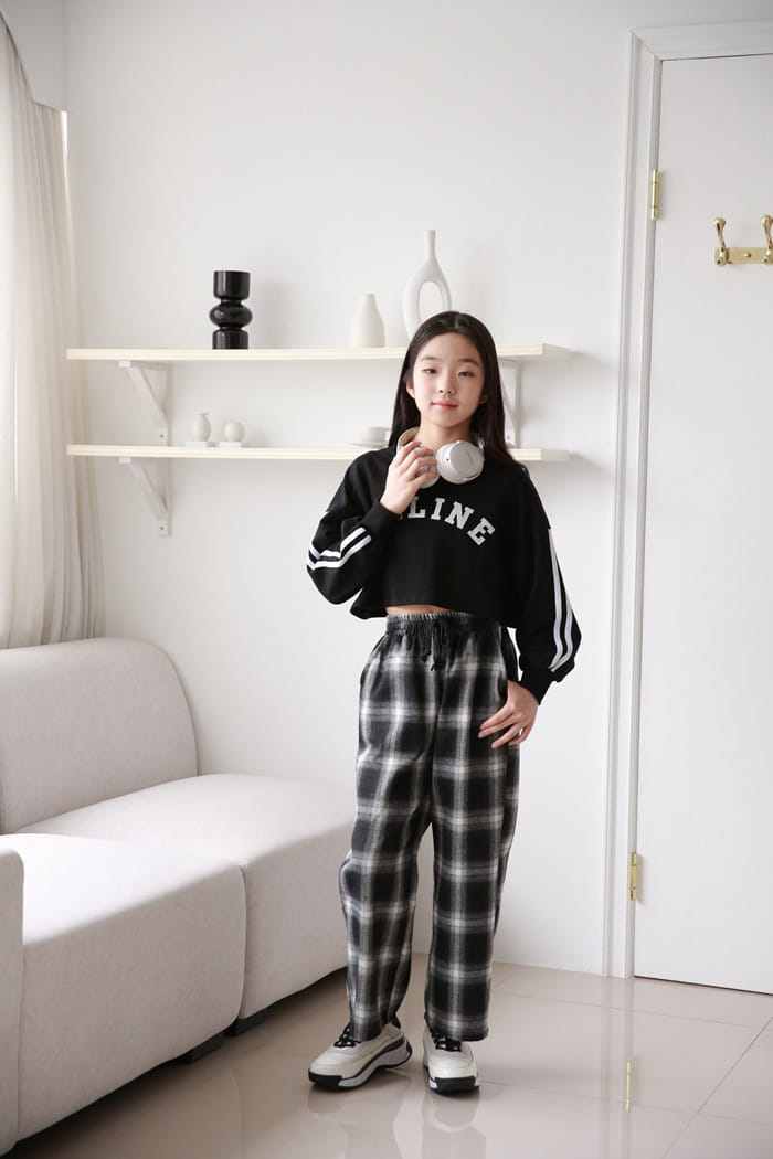 Donggrami - Korean Children Fashion - #kidzfashiontrend - Check Wide Pants - 10