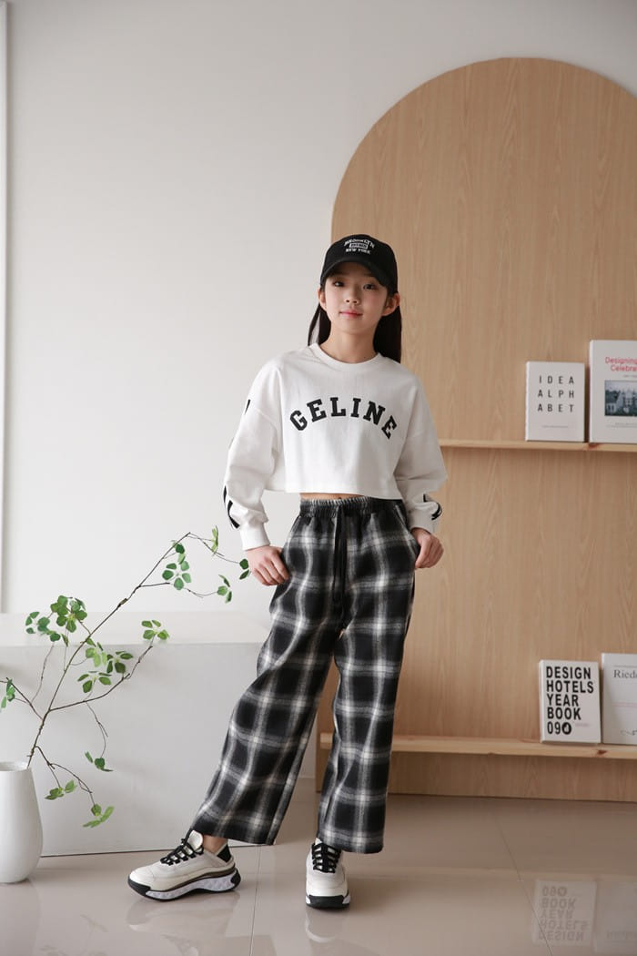 Donggrami - Korean Children Fashion - #toddlerclothing - Check Wide Pants