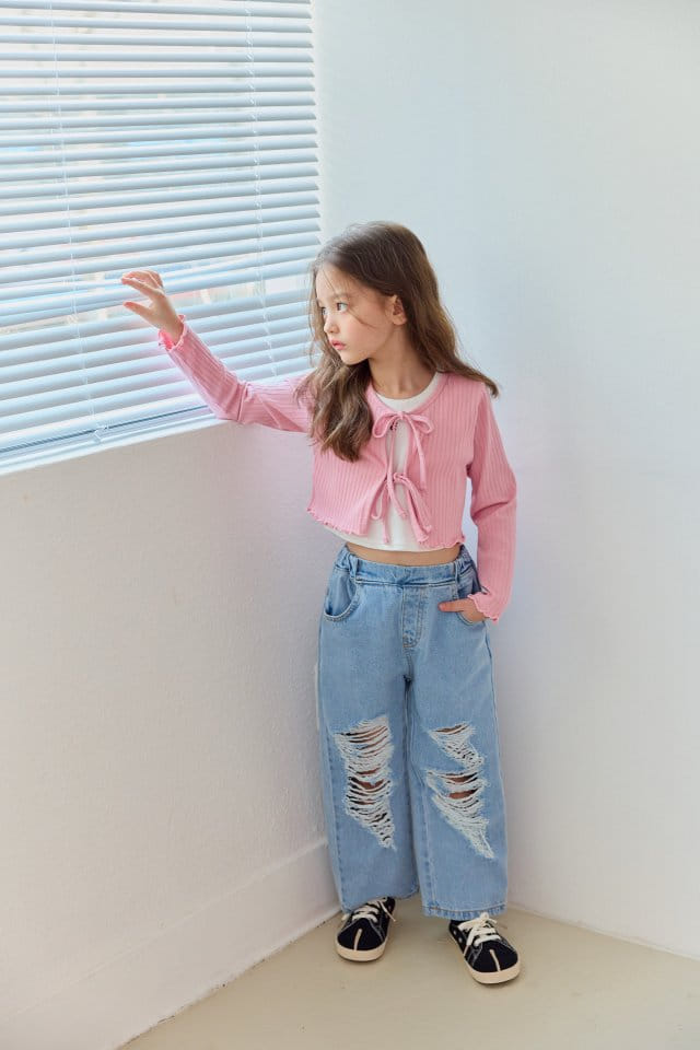 Dore Dore - Korean Children Fashion - #designkidswear - Rib Petite Cardigan - 10