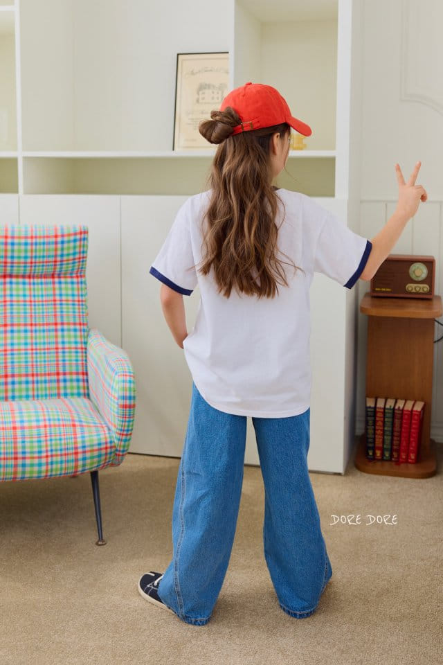 Dore Dore - Korean Children Fashion - #designkidswear - Cation Denim Wide Pants - 4