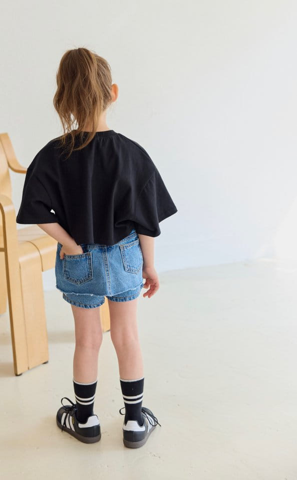 Dore Dore - Korean Children Fashion - #kidsstore - Cushion Heart Crop Tee - 6