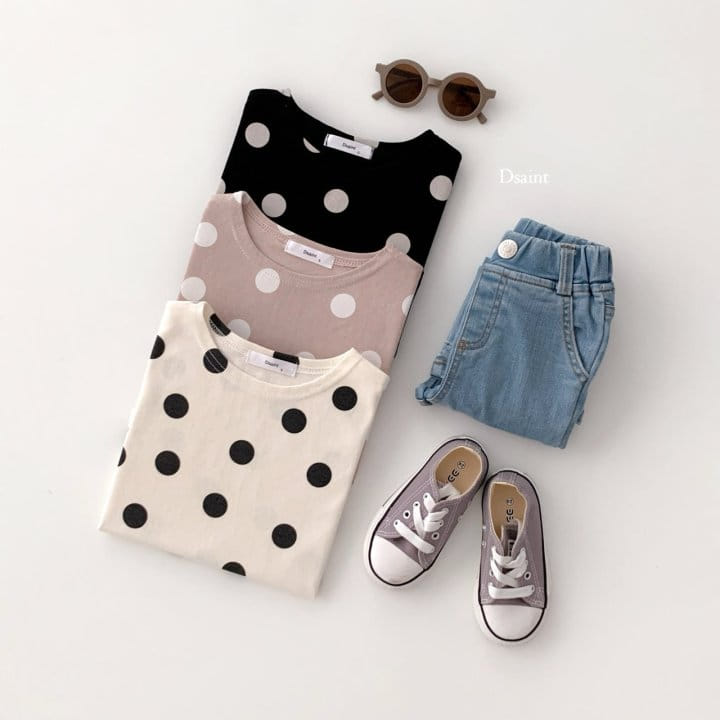 Dsaint - Korean Children Fashion - #childrensboutique - Ddang Ddang Dot Tee - 4
