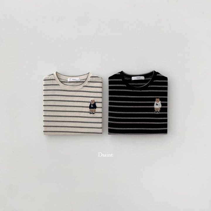 Dsaint - Korean Children Fashion - #designkidswear - LA Bear Embroidery Tee - 2
