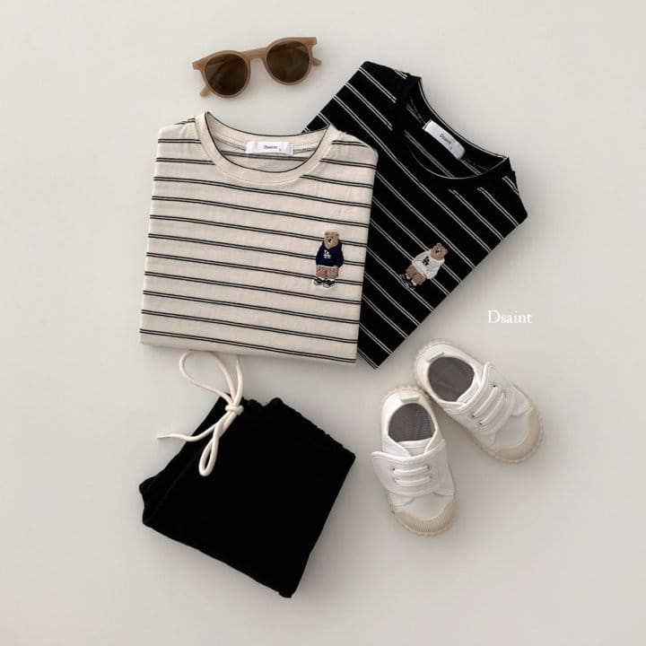 Dsaint - Korean Children Fashion - #kidsshorts - LA Bear Embroidery Tee - 5
