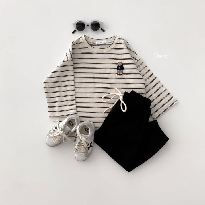 Dsaint - Korean Children Fashion - #kidsstore - LA Bear Embroidery Tee - 6
