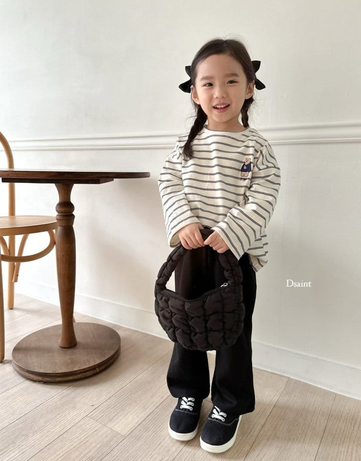 Dsaint - Korean Children Fashion - #littlefashionista - LA Bear Embroidery Tee - 9