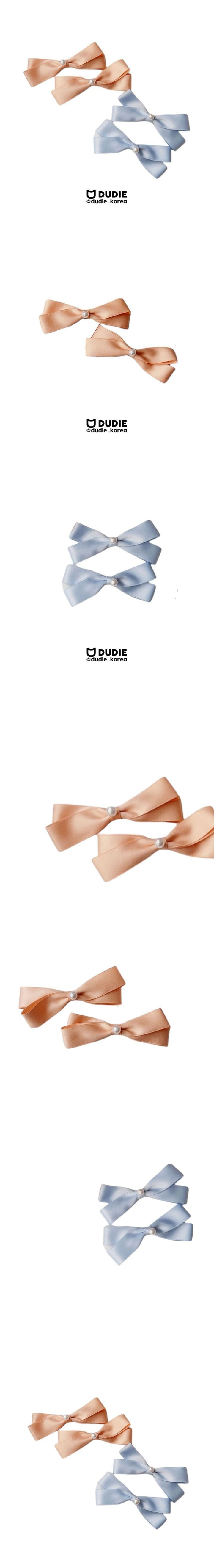 Dudie - Korean Children Fashion - #kidsstore - Pastel Ribbon Pin - 2