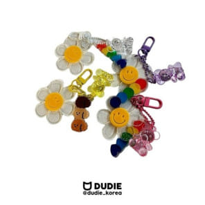 Dudie - Korean Children Fashion - #minifashionista - Smile Flower Key Ring