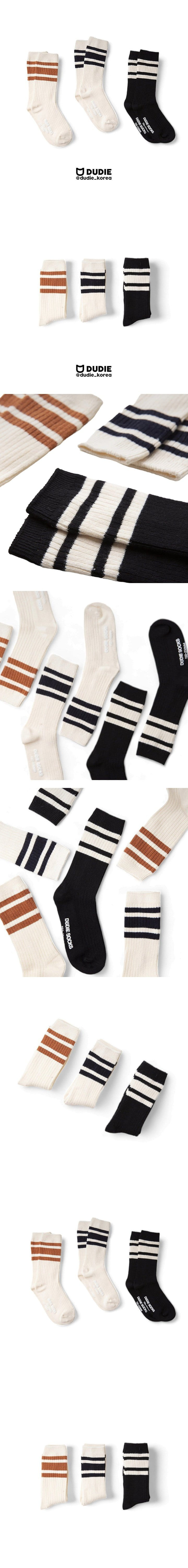Dudie - Korean Children Fashion - #todddlerfashion - 3 Line Color Set - 2