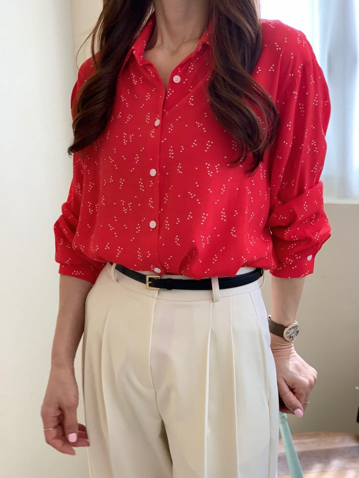 Elmu - Korean Women Fashion - #vintageinspired - Heart Blouse - 10