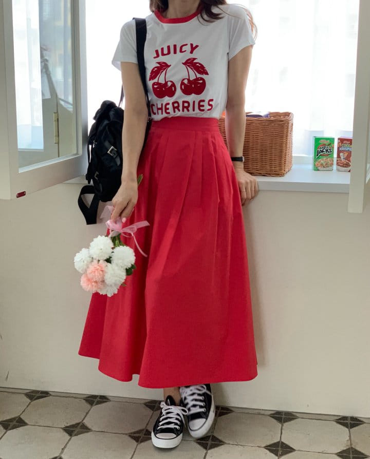 Elmu - Korean Women Fashion - #womensfashion - Cherry Tee - 2