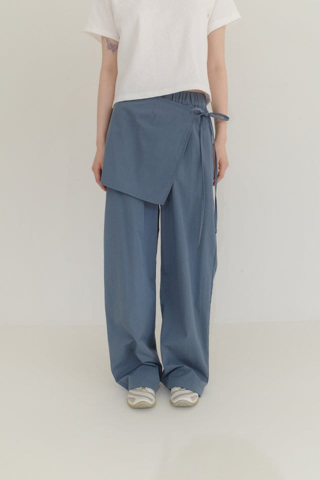 Enten - Korean Women Fashion - #romanticstyle - Arc Wrap Pants - 6