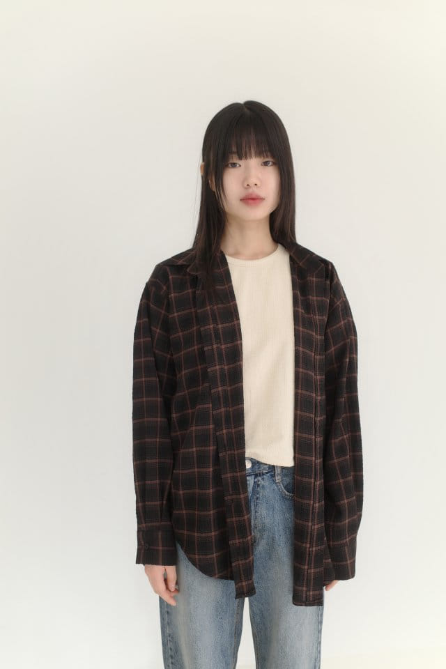Enten - Korean Women Fashion - #womensfashion - Lingo Check Shirt - 2