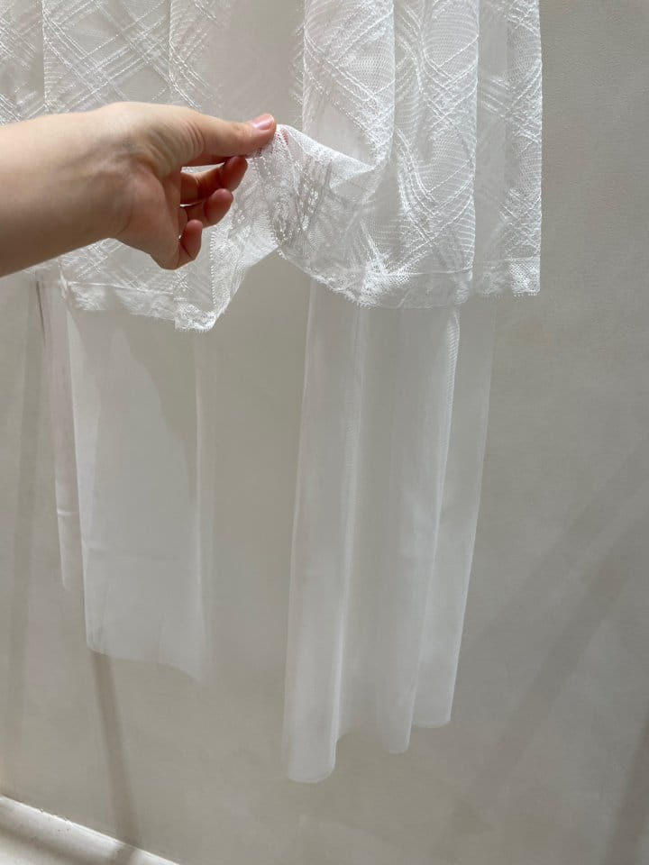 Feffer - Korean Women Fashion - #womensfashion - Check Mesh Skirt - 9