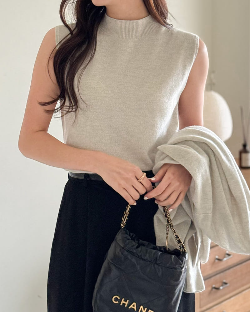 Floaty - Korean Women Fashion - #momslook - Wholegarment Dope Half Neck Sleeveless