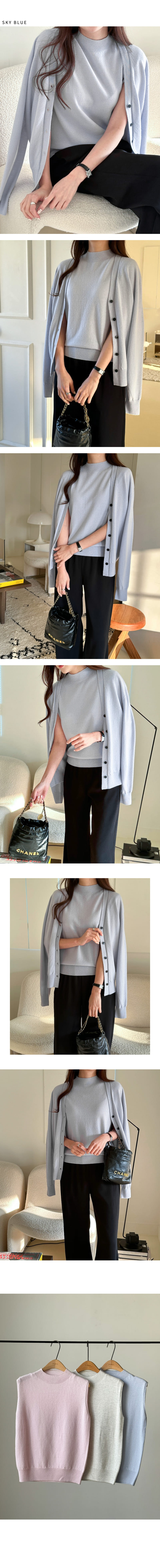 Floaty - Korean Women Fashion - #momslook - Wholegarment Dope Half Neck Sleeveless - 3