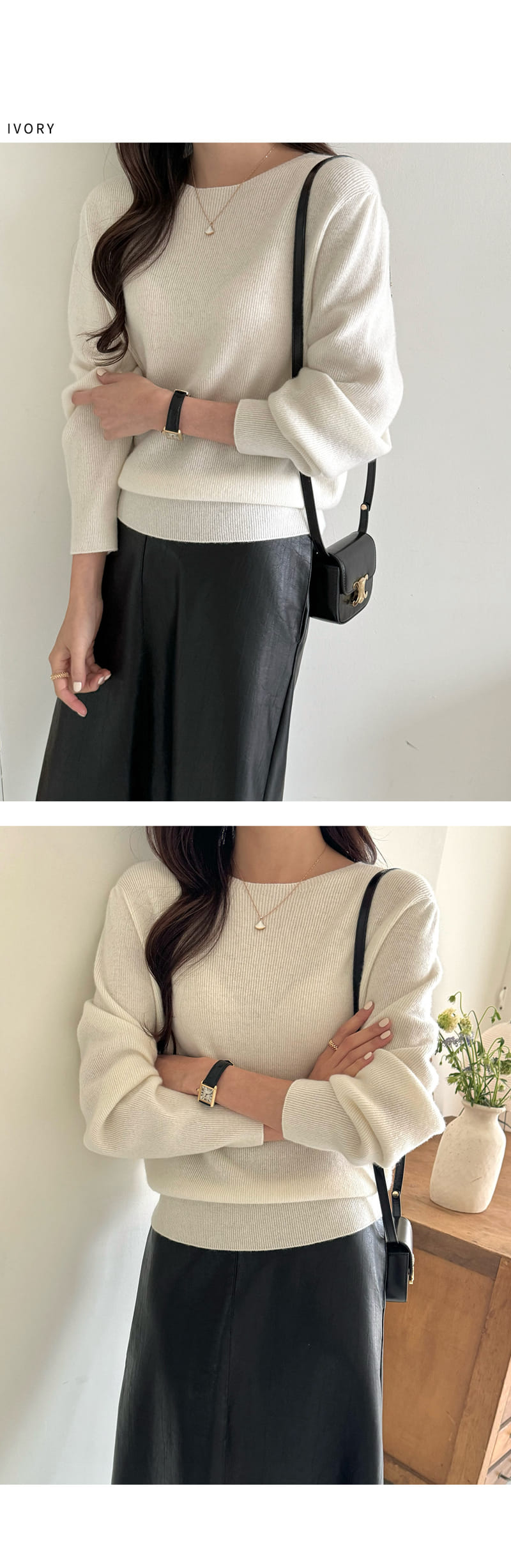 Floaty - Korean Women Fashion - #romanticstyle - Wholegarment Harty Round - 4