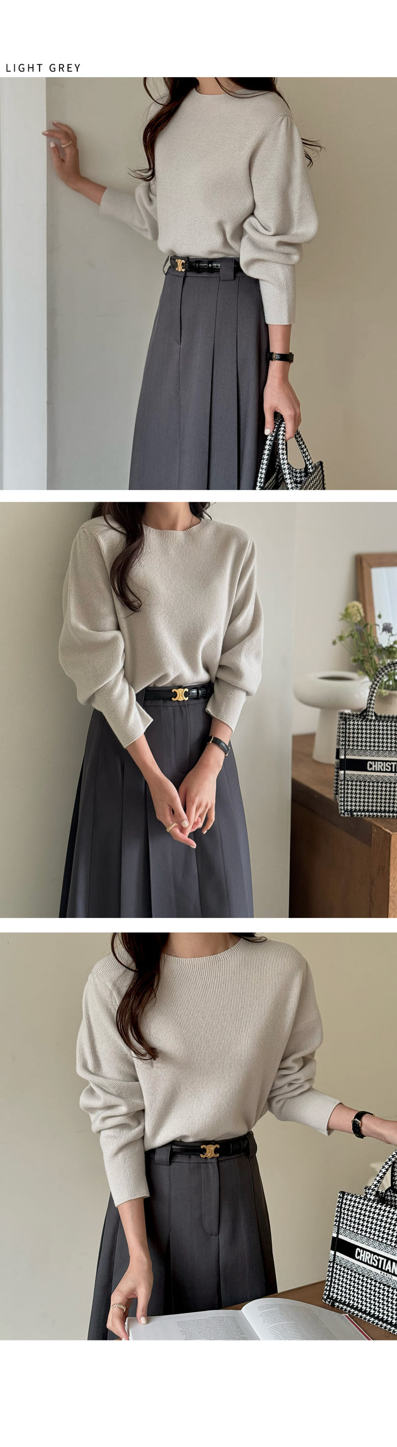 Floaty - Korean Women Fashion - #thatsdarling - Wholegarment Harty Round - 5