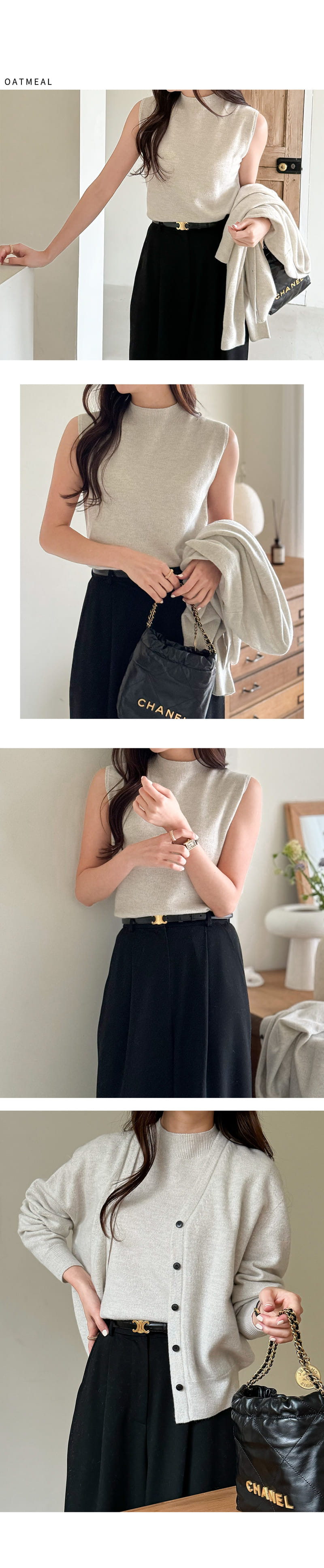 Floaty - Korean Women Fashion - #womensfashion - Wholegarment Dope Half Neck Sleeveless - 2