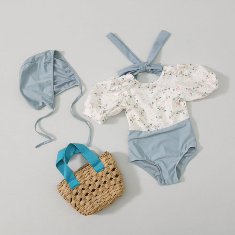 G Flower - Korean Children Fashion - #designkidswear - Two Tone Swim Suit