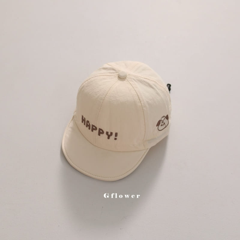 G Flower - Korean Children Fashion - #discoveringself - Baby Emboridery Happy Ball Cap - 10