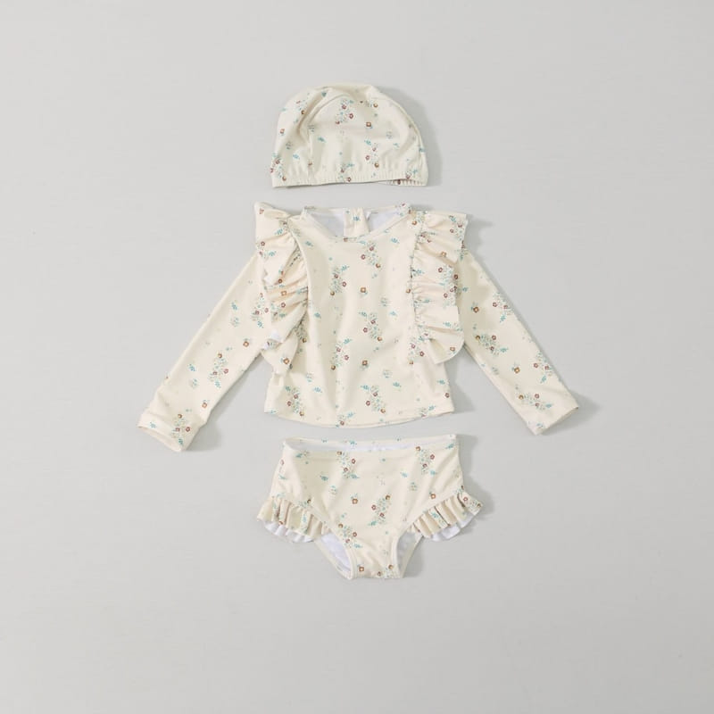 G Flower - Korean Children Fashion - #kidsshorts - Flower Rash Guard - 3