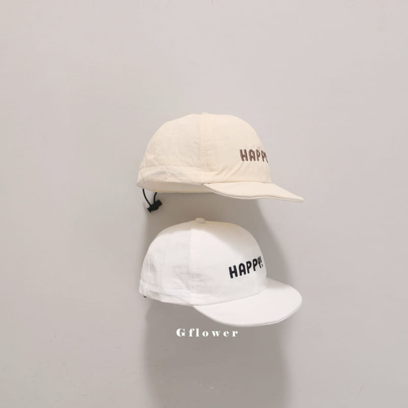 G Flower - Korean Children Fashion - #prettylittlegirls - Baby Emboridery Happy Ball Cap - 3