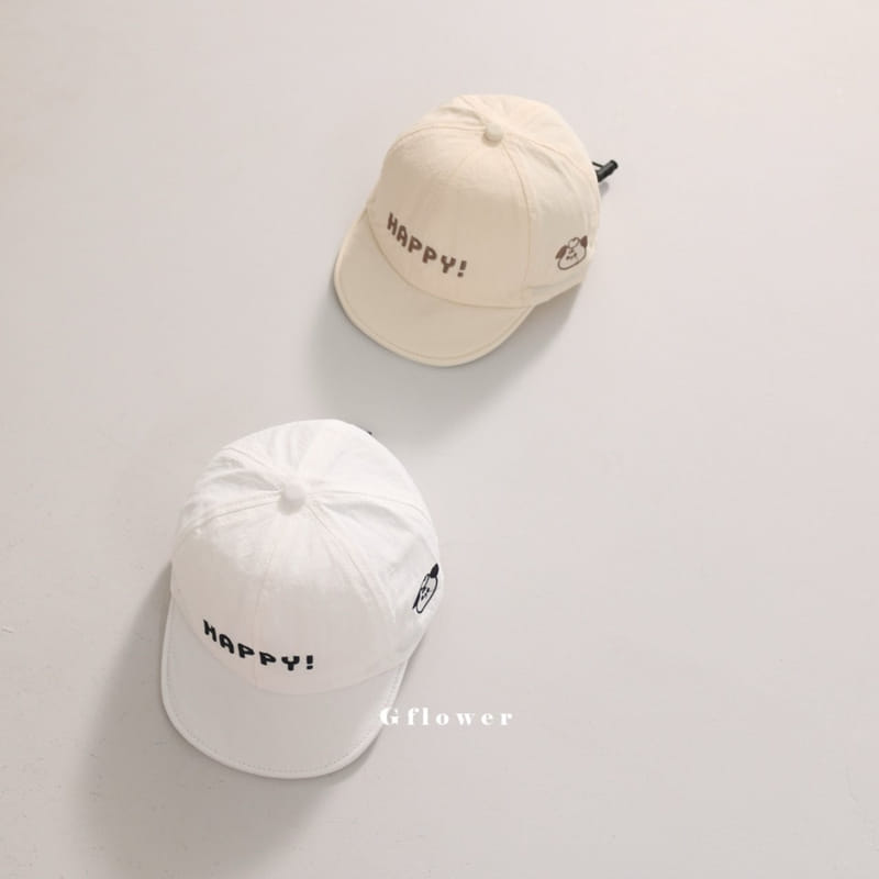 G Flower - Korean Children Fashion - #prettylittlegirls - Baby Emboridery Happy Ball Cap - 4