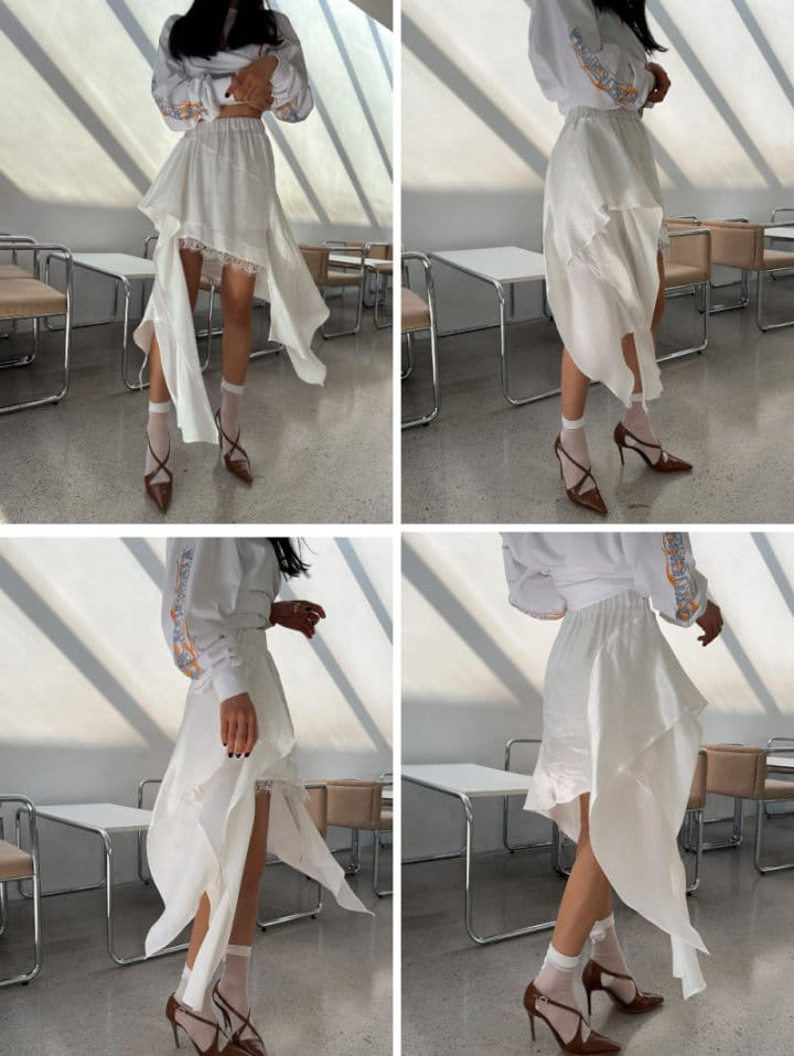 Garden - Korean Women Fashion - #womensfashion - Satin Skirt - 5