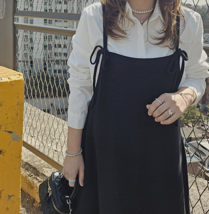 Gram - Korean Women Fashion - #momslook - Daily Ribbon One-Piece - 7