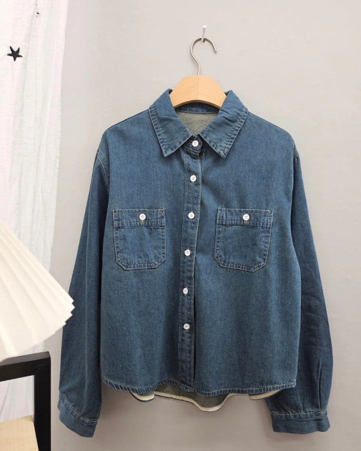 Gram - Korean Women Fashion - #momslook - Basic Denim Shirt - 7