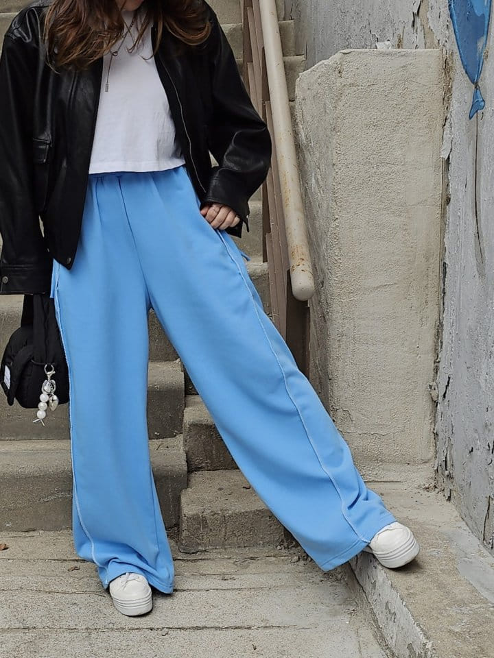Gram - Korean Women Fashion - #pursuepretty - Side Ribbon Pants - 4