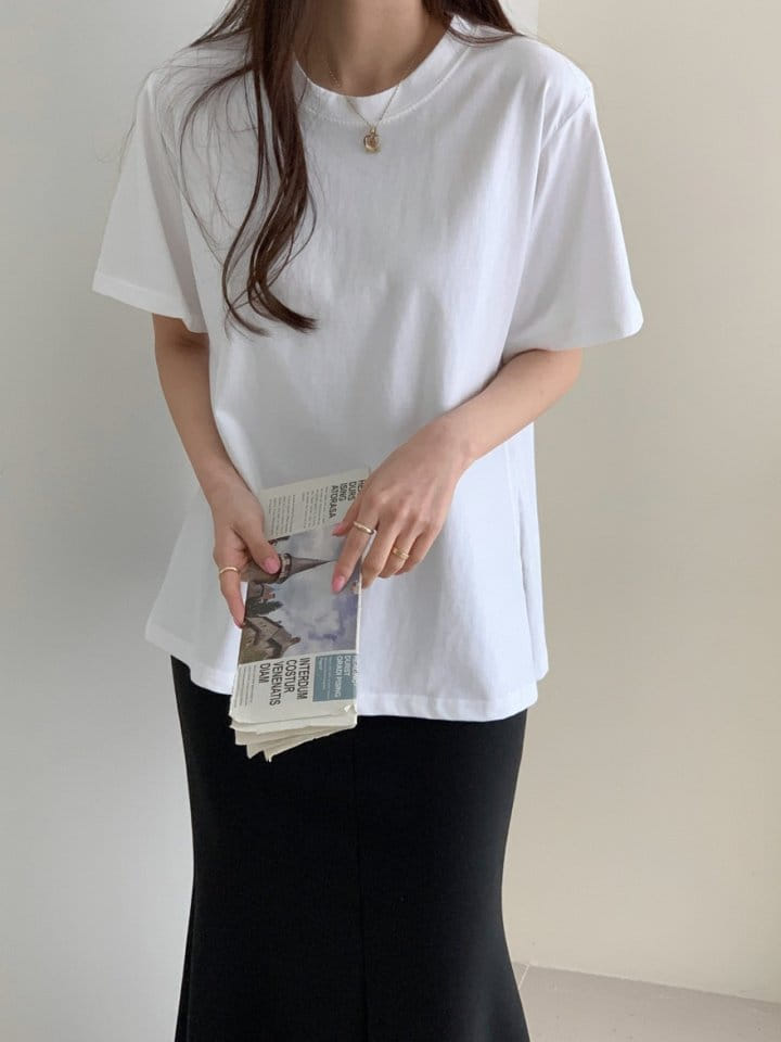 Gram - Korean Women Fashion - #romanticstyle - Round Side Tie Tee - 3