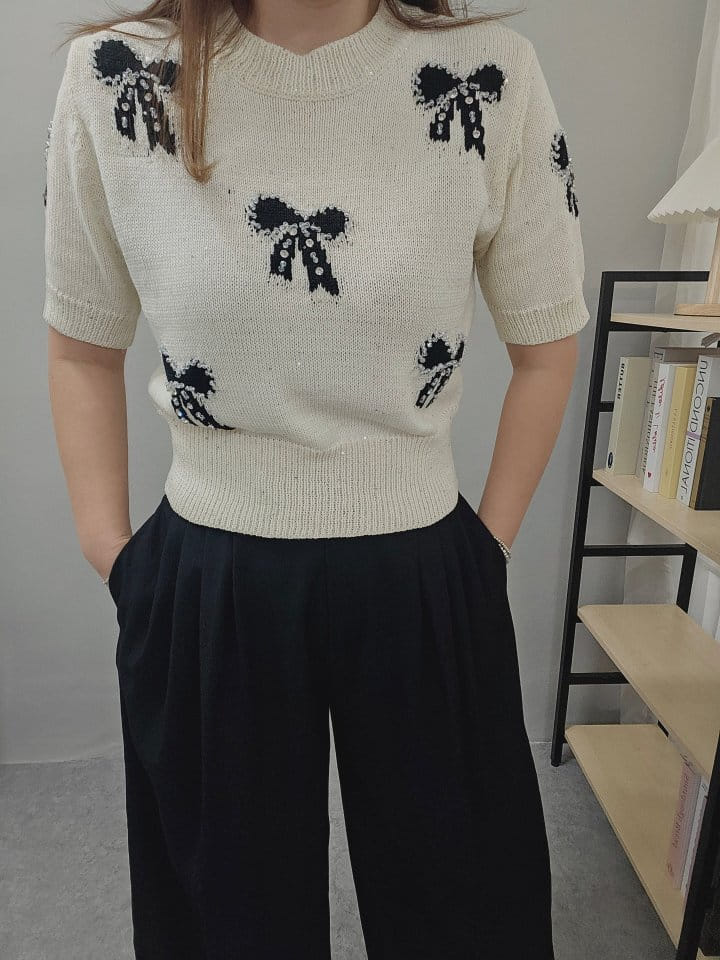 Gram - Korean Women Fashion - #shopsmall - Ribbon Knit - 8