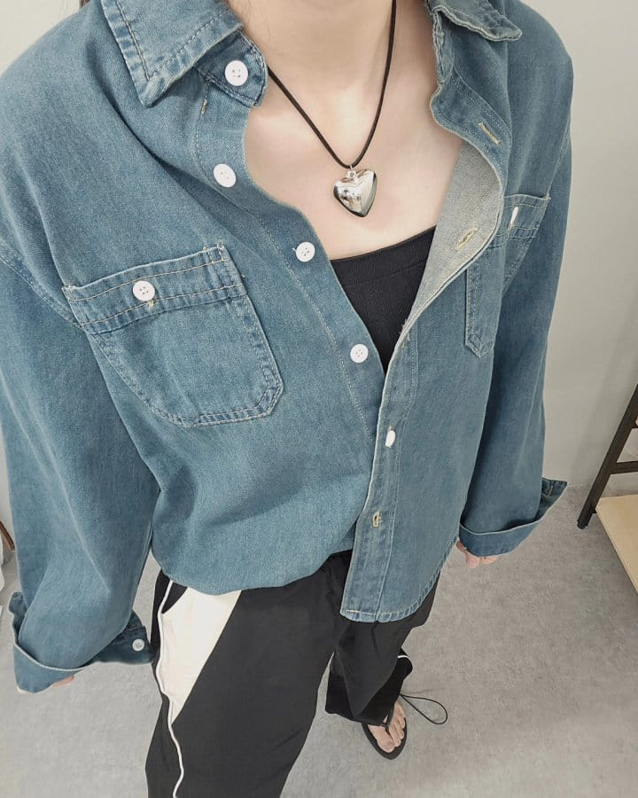 Gram - Korean Women Fashion - #thatsdarling - Basic Denim Shirt - 5