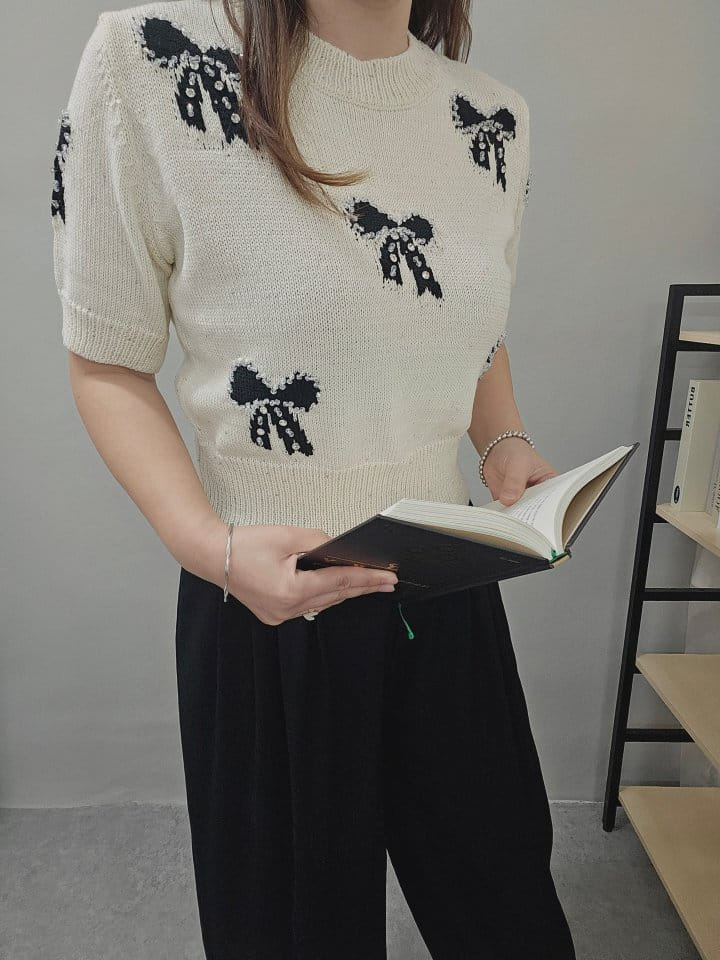 Gram - Korean Women Fashion - #vintageinspired - Ribbon Knit - 3