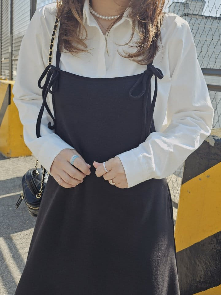 Gram - Korean Women Fashion - #womensfashion - Daily Ribbon One-Piece - 2