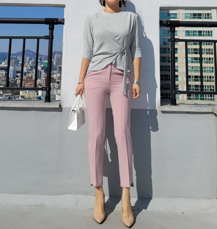 Gratia - Korean Women Fashion - #restrostyle - D Ring Blouse - 3