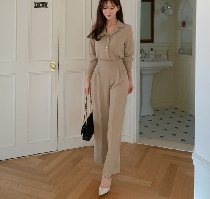 Gratia - Korean Women Fashion - #thelittlethings - Lang V Top Bottom Set - 6