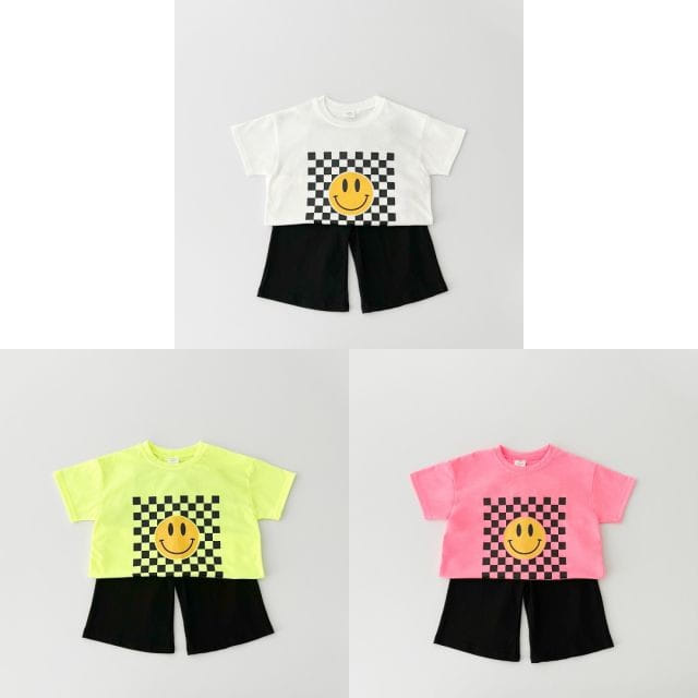 Haro Haro - Korean Children Fashion - #Kfashion4kids - Smile Top Bottom Set - 2