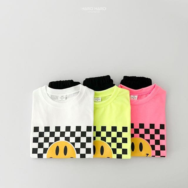 Haro Haro - Korean Children Fashion - #childofig - Smile Top Bottom Set - 7