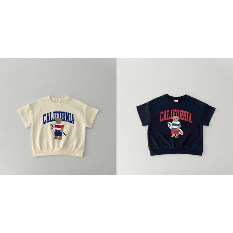 Haro Haro - Korean Children Fashion - #discoveringself - Surfing Bear Short Sleeve Sweatshirts - 2
