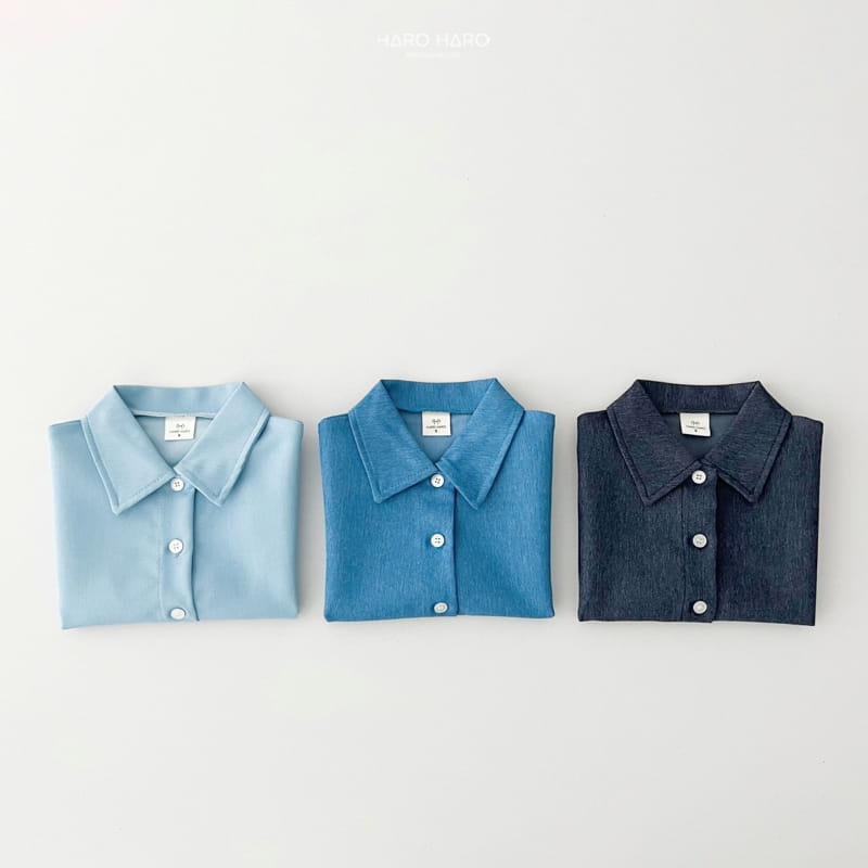 Haro Haro - Korean Children Fashion - #discoveringself - Denim Short Sleeve Shirt - 7